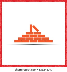 Bricks icon vector illustration eps10.