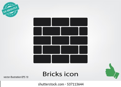 Bricks icon vector illustration eps10.