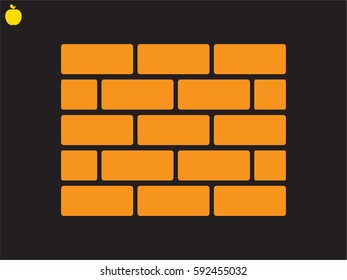 bricks, icon, vector illustration eps10