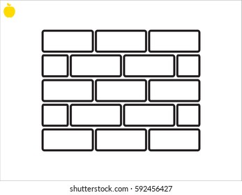 bricks, icon, vector illustration eps10