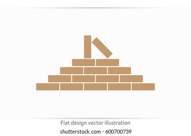 Bricks icon vector illustration eps10.
