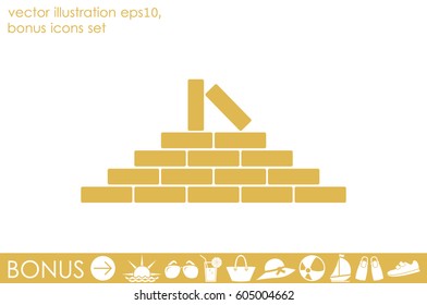 Bricks icon vector illustration eps10.