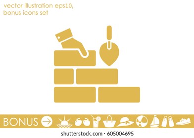 Bricks icon vector illustration eps10.