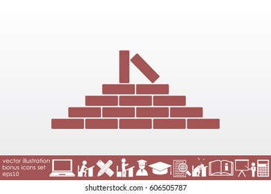 Bricks icon vector illustration eps10.