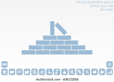 Bricks icon vector illustration eps10.
