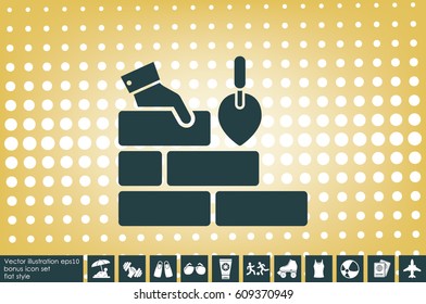 Bricks icon vector illustration eps10.