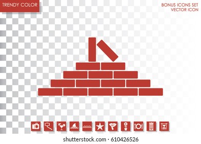 Bricks icon vector illustration eps10.
