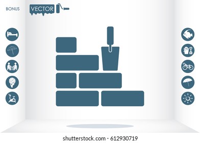 bricks icon vector illustration eps10.