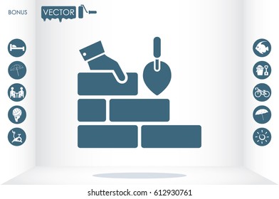 Bricks icon vector illustration eps10.