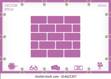 Bricks icon vector illustration eps10.