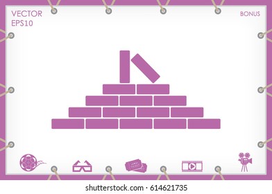 Bricks icon vector illustration eps10.