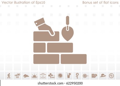 Bricks icon vector illustration eps10.