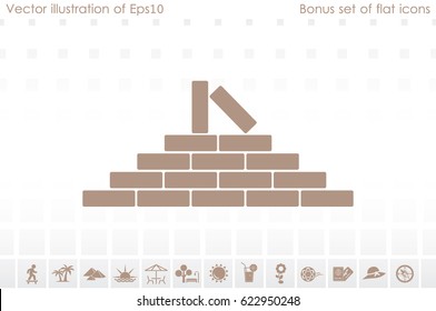 Bricks icon vector illustration eps10.