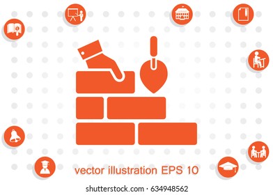 Bricks icon vector illustration eps10.