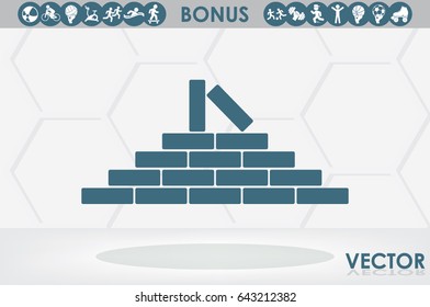 Bricks icon vector illustration eps10.