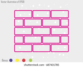 bricks, icon, vector illustration eps10