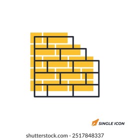 bricks icon vector illustration. bricks symbol isolated on white background