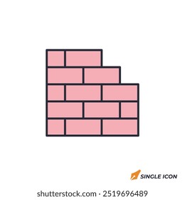 bricks icon vector illustration. bricks symbol isolated on white background