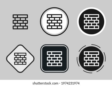 bricks icon . web icon set. Collection of high quality black outline logo for web site design and mobile dark mode apps. Vector illustration