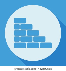 Bricks  icon.Bricklaying - vector icon .