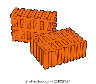 Bricks illustration isolated on white background