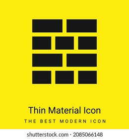 Ladrillos Diseño material amarillo brillante mínimo icono