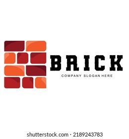 Bricks Logo Design Material Stone Illustration Stock Vector (Royalty ...