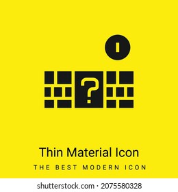 Icono mínimo de material amarillo brillante
