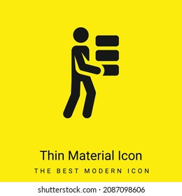Icono mínimo de material amarillo brillante