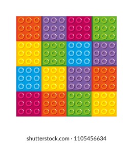 bricks plastic pieces toy icon