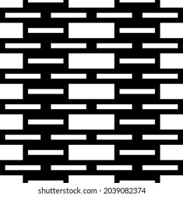 Bricks seamless pattern. Strokes background. Linear ornament. Blocks motif. Geometric image. Ethnic backdrop. Folk wallpaper. Tribal illustration. Geometrical textile print. Vector art