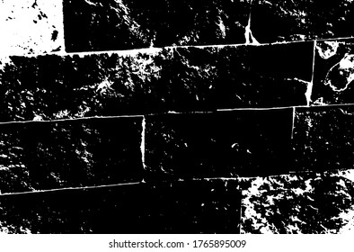 Bricks texture. Stone background.Grunge texture. Grunge black and white vector overlay. Grungy grainy surface.