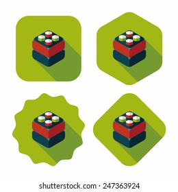 bricks toy flat icon with long shadow,eps10