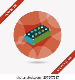 bricks toy flat icon with long shadow,eps10