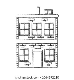 Bricks urban building sketch