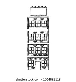 Bricks urban building sketch