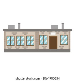 Bricks urban house building