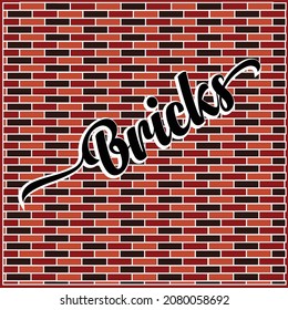 bricks vector attractive background with stoke