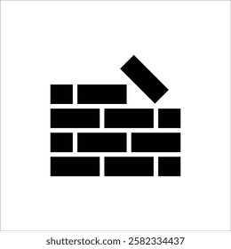 bricks vector icon line sign