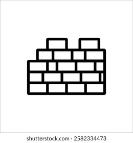 bricks vector icon line sign