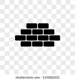 Bricks vector icon on transparent background, Bricks icon