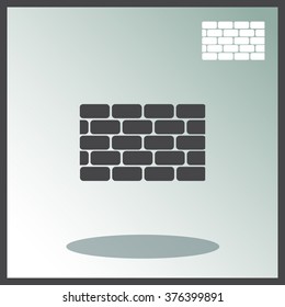 bricks vector icon. Wall.