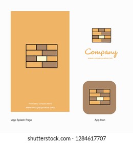 Bricks wall  Company Logo App Icon and Splash Page Design. Creative Business App Design Elements