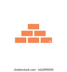 Bricks wall design, Under construction architecture work repair progress warning industry and build theme Vector illustration
