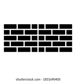 Icono de ladrillos en el diseño de estilo de silueta moderna. Ilustración vectorial aislada en fondo blanco.