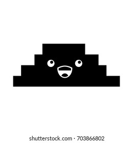 bricks wall kawaii character