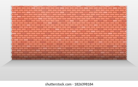 Bricks wall standing in front of wall-paining - stock vector