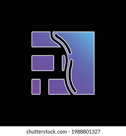 Brickwall blue gradient vector icon