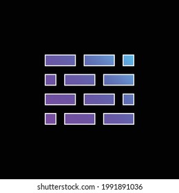 Brickwall blue gradient vector icon