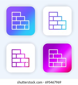 Brickwall bright purple and blue gradient app icon